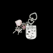 Y2K Heart Charm Keychain — Cute Aesthetic Bag Pendant with Star & Love Charms