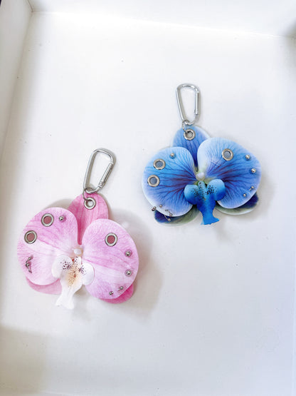 Dream Orchid DIY Bag Charm — Rhinestone Floral Keychain Kit