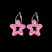 Fluffy Butterfly Earrings — Y2K Coquette Fairycore Statement Earrings