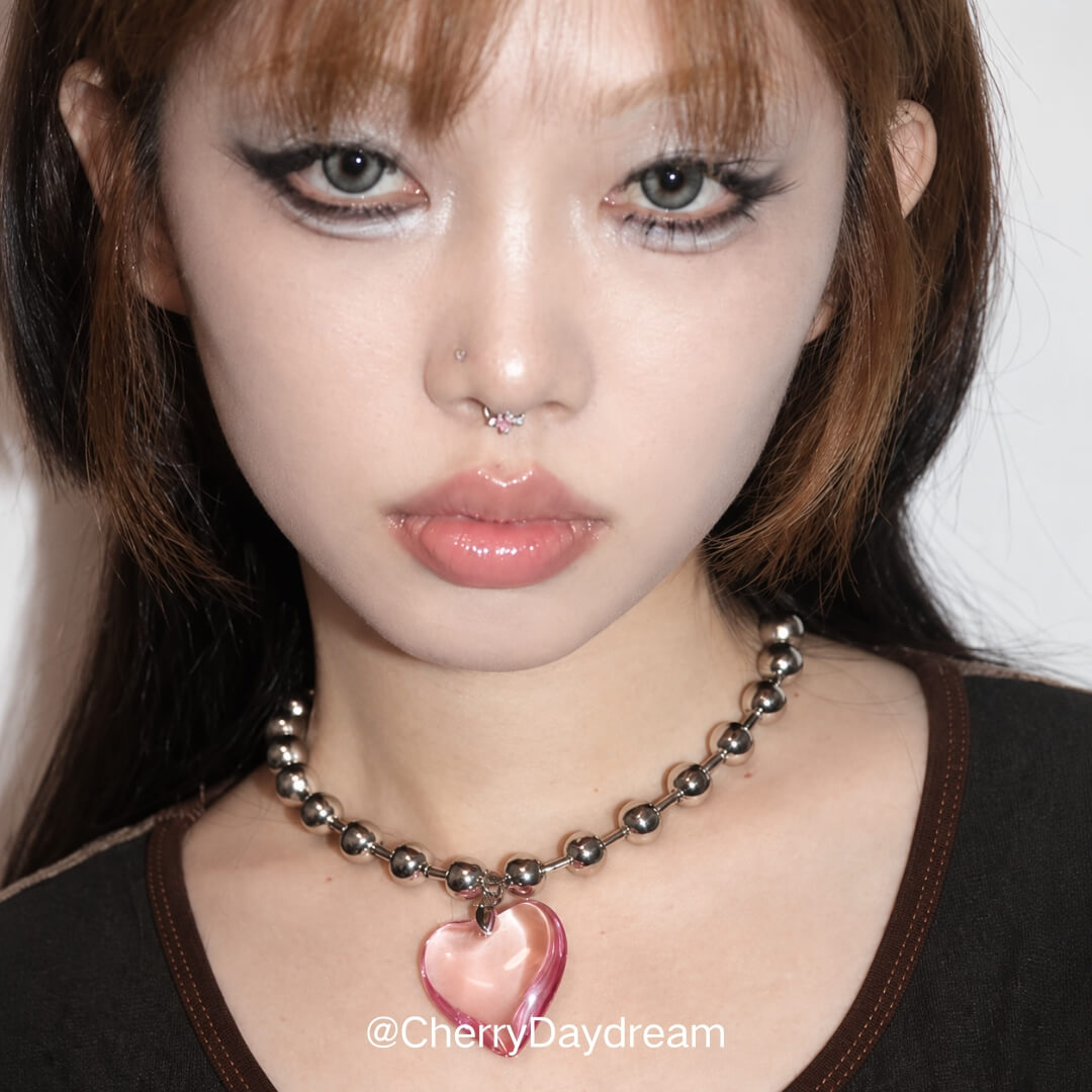 Heart Pendant Bead Necklace