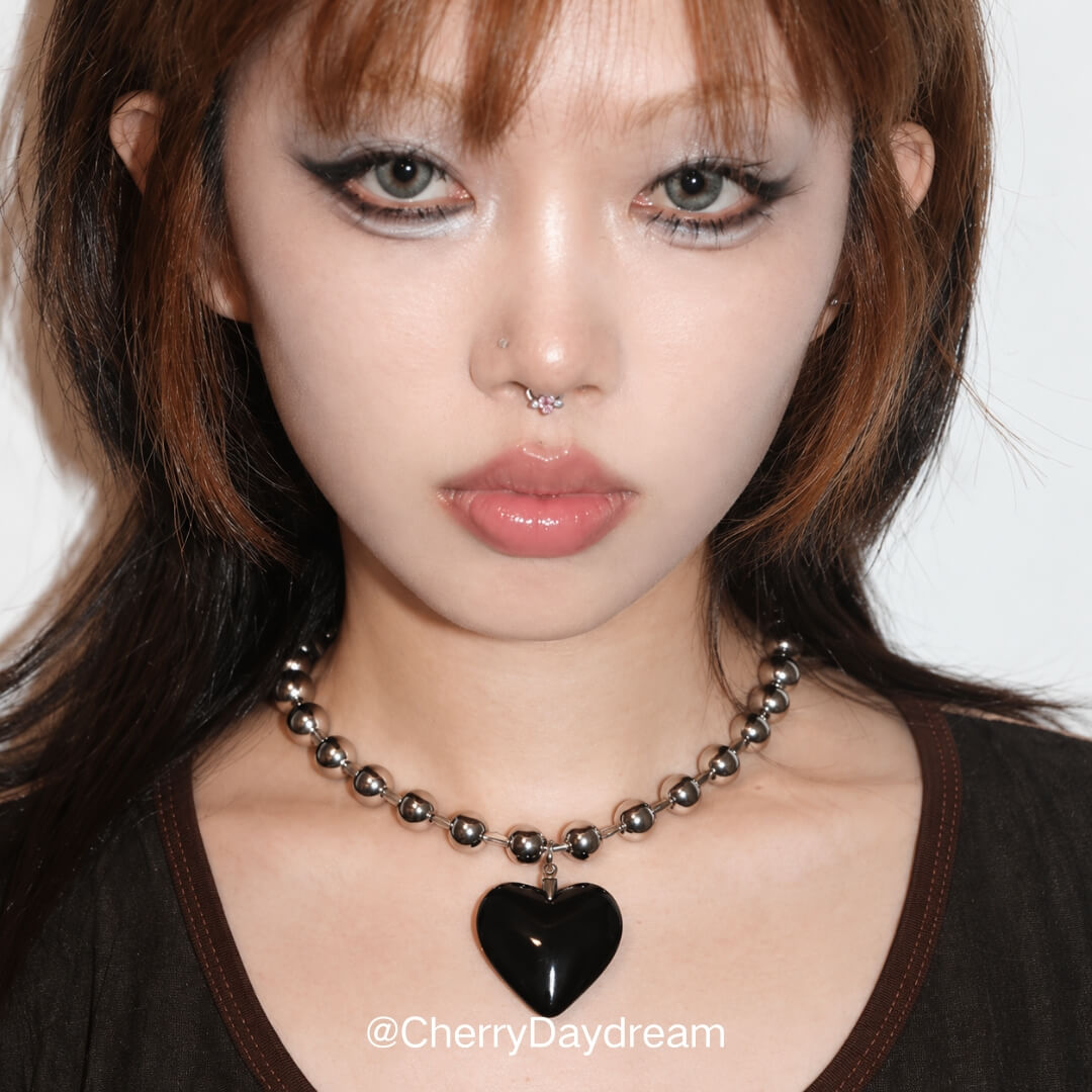 Heart Pendant Bead Necklace