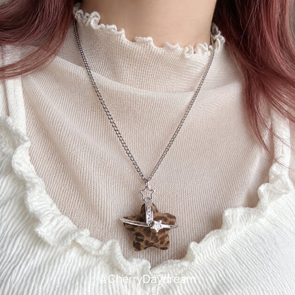Leopard Star Orbit Necklace