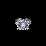 Dreamy Purple Crystal Star Ring