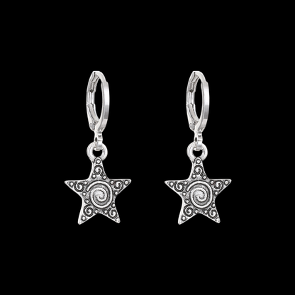 Stardust Star Earrings – Y2K Silver Celestial Charm Earrings