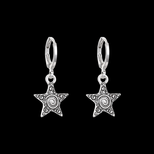 Stardust Star Earrings – Y2K Silver Celestial Charm Earrings