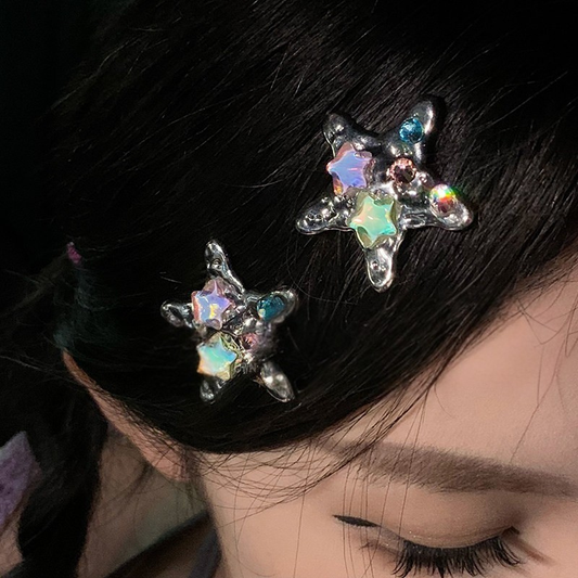 Y2K Star Hair Clip Set