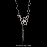Pearl Flower Silver Necklace