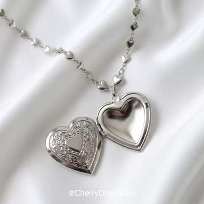 Vintage Heart and Celestial Heart Necklace