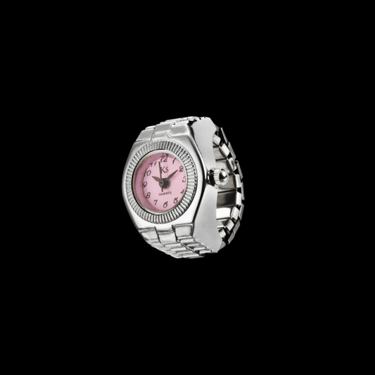 Mini Finger Watch Ring | Adjustable Retro Dial Alloy Jewelry for Women