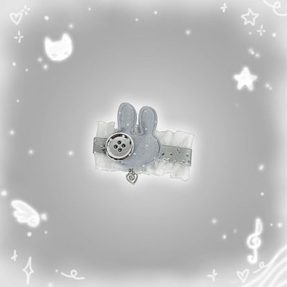 Bunny Lace Choker & Hair Clip Set — Coquette Y2K Accessory