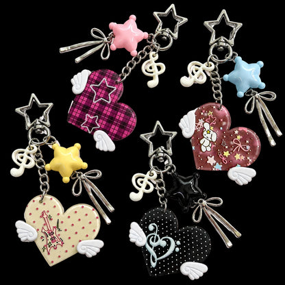 Starry Heart Bag Charm & Keychain