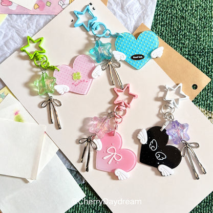 Starry Heart Bag Charm & Keychain