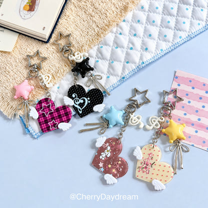 Starry Heart Bag Charm & Keychain