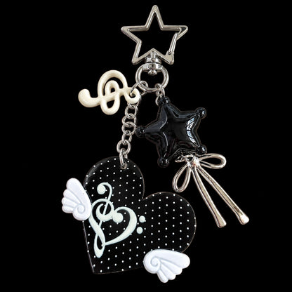 Starry Heart Bag Charm & Keychain