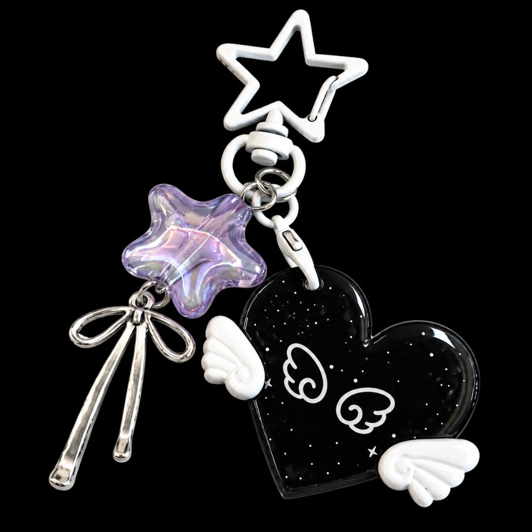 Starry Heart Bag Charm & Keychain