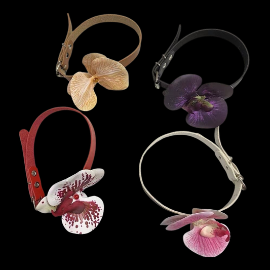 Orchid Bloom Choker — Y2K Floral Statement Collar Necklace