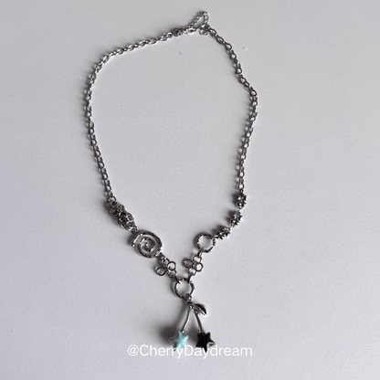 Mint Chocolate Cherry Star Charm Necklace