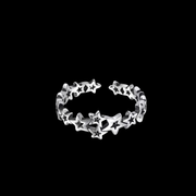 Celestial Star Chain Ring — Silver Star Statement Ring