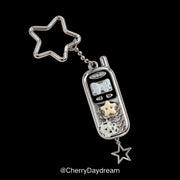 Y2K Retro Cell Phone Star Bag Charm Keychain