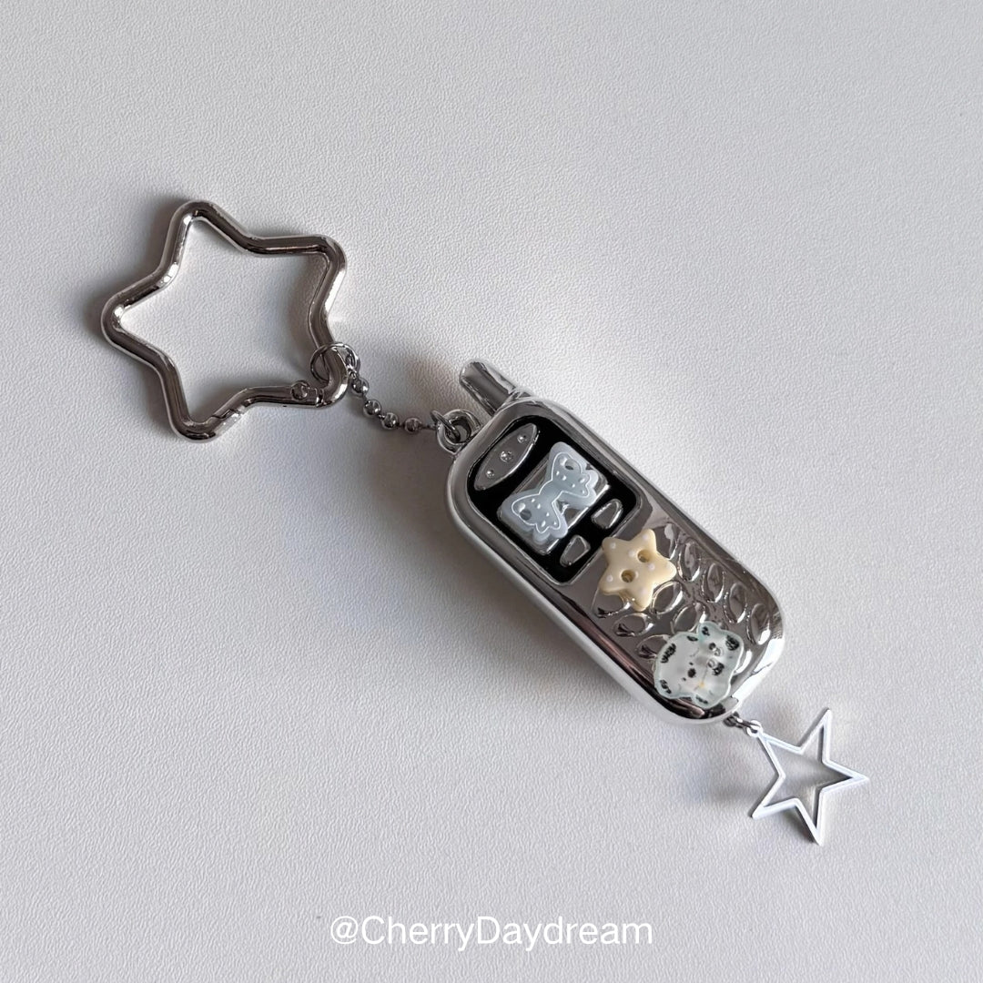 Y2K Retro Cell Phone Star Bag Charm Keychain