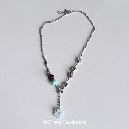 Handmade Star & Flower Charm Necklace