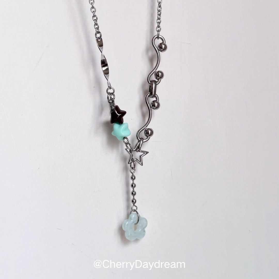 Handmade Star & Flower Charm Necklace
