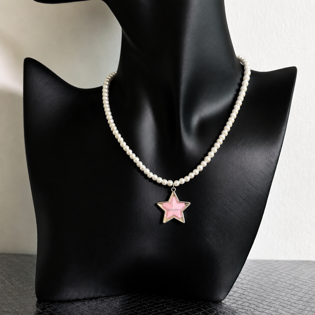 Lucky Star Pearl Necklace — Y2K Coquette Charm Necklace