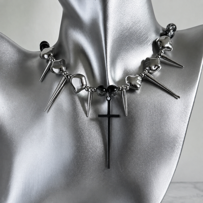 Dark Dream Spike Necklace – Y2K Gothic Punk Jewelry