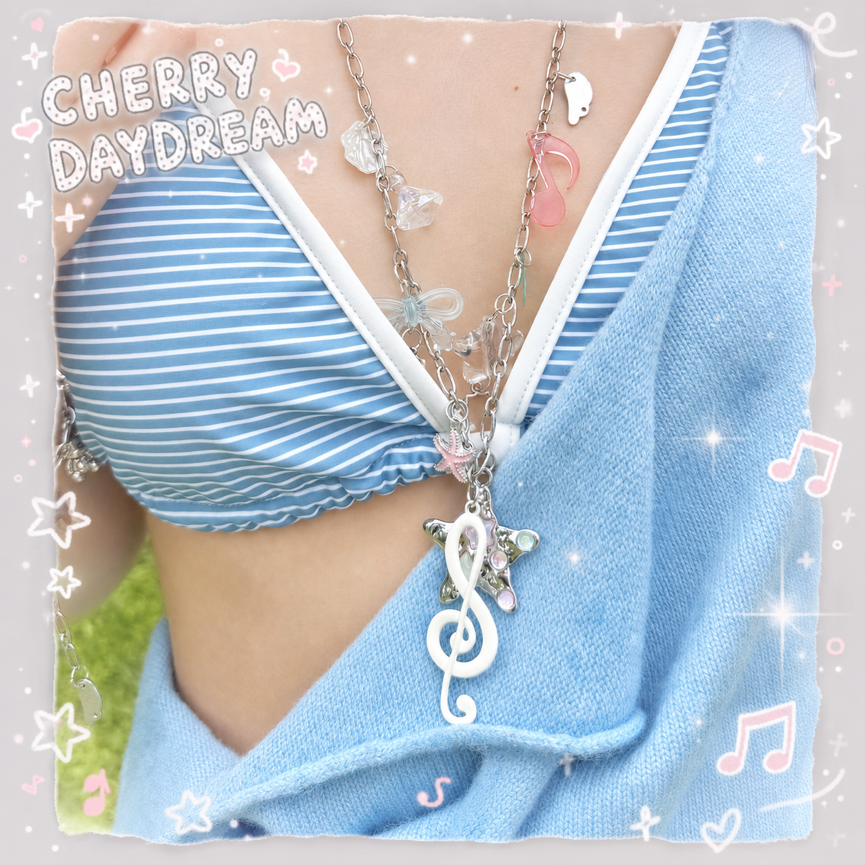Ocean Melody Charm Jewelry Set — Dreamy Y2K Sea Collection
