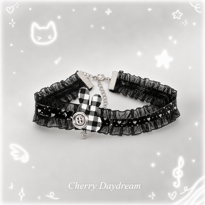 Bunny Lace Choker & Hair Clip Set — Coquette Y2K Accessory
