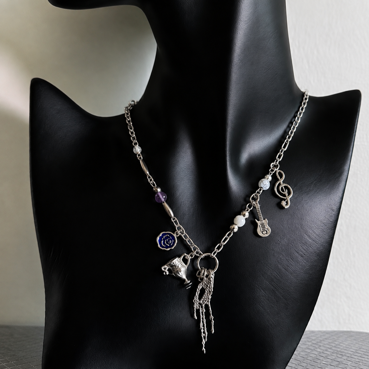 Tea Party Charm Necklace — Vintage Teapot Pendant Necklace
