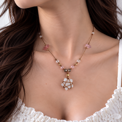 Handmade Crystal Star Necklace