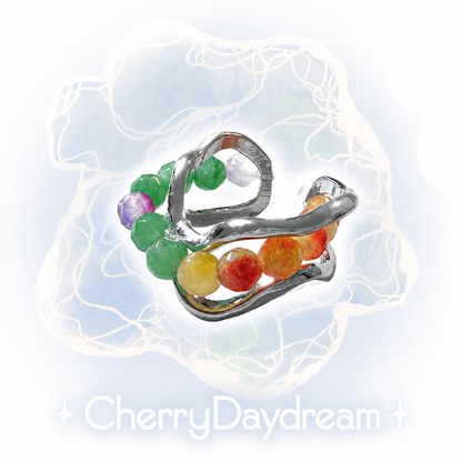 Colorful Charm Ring — Y2K Fairycore Beaded Statement Ring