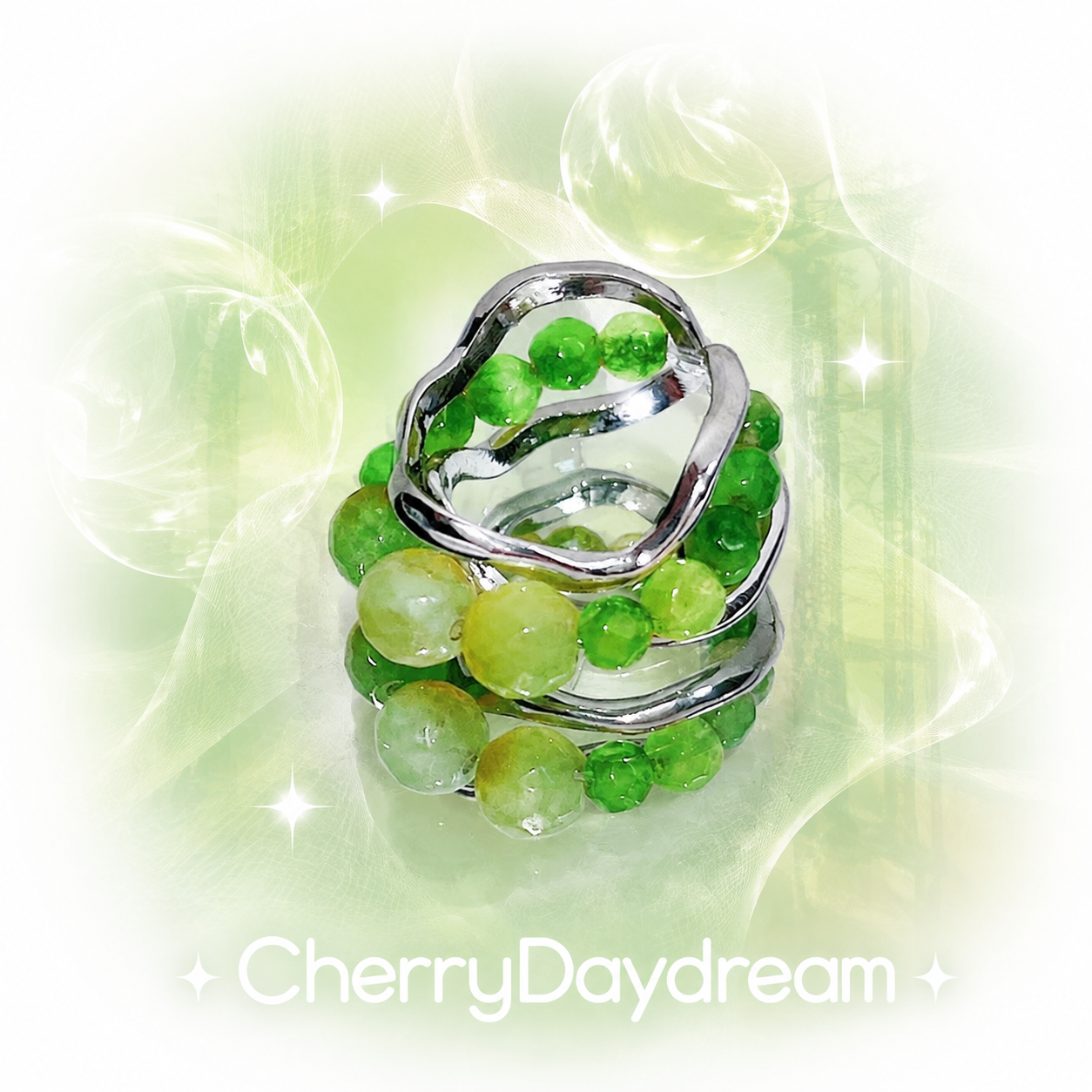 Colorful Charm Ring — Y2K Fairycore Beaded Statement Ring