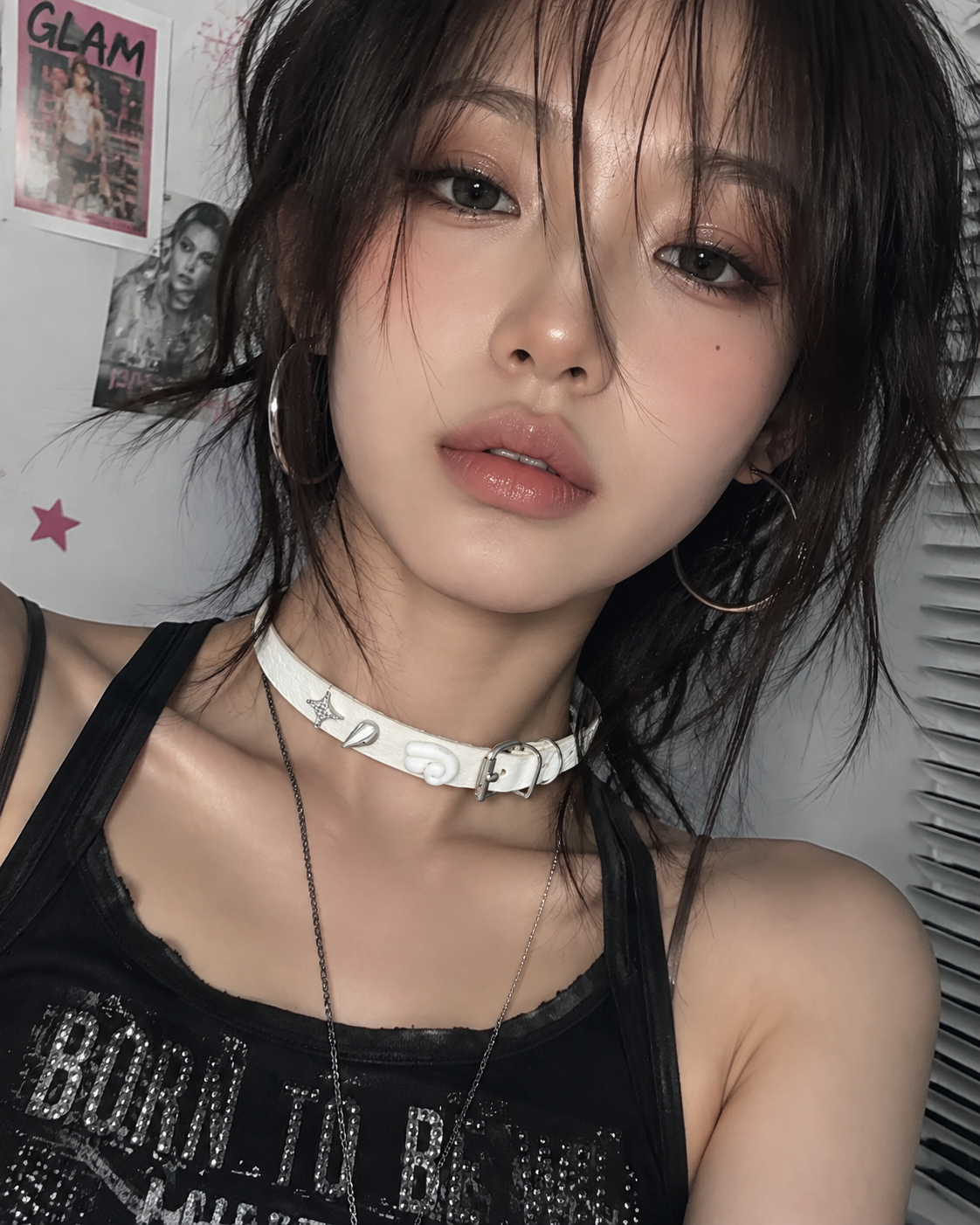 Angel Charm Choker — Y2K Fairycore White Statement Necklace