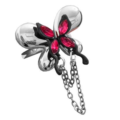 Butterfly Crystal Ring — Y2K Fairycore Gothic Statement Ring