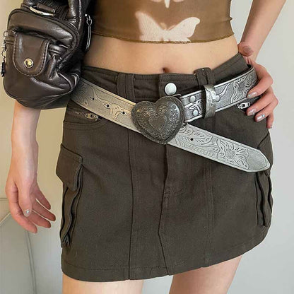 Vintage Heart Buckle Belt