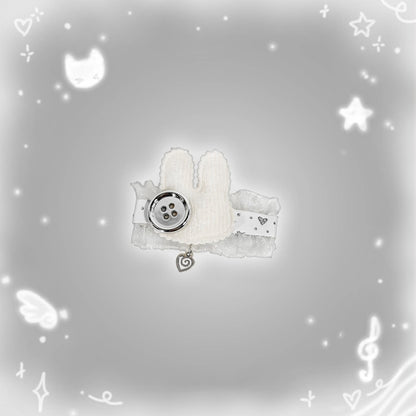 Bunny Lace Choker & Hair Clip Set — Coquette Y2K Accessory