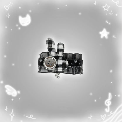 Bunny Lace Choker & Hair Clip Set — Coquette Y2K Accessory